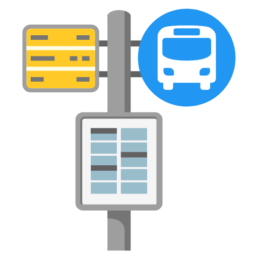 Bus Stop Element from Noto Emojis Set