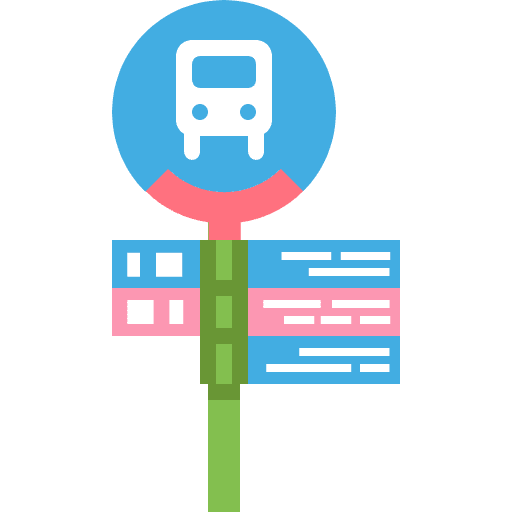 Bus Stop Element from EmojiTwo Colors Set