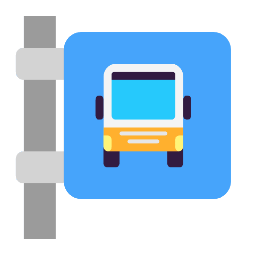 Bus Stop Flat Emoji from Fluent Emoji Flat Set
