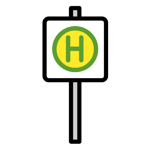 Bus Stop Element from OpenMoji Emoji Set