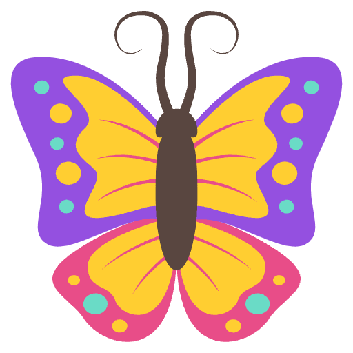 Butterfly Emoji from EmojiTwo Colors Set