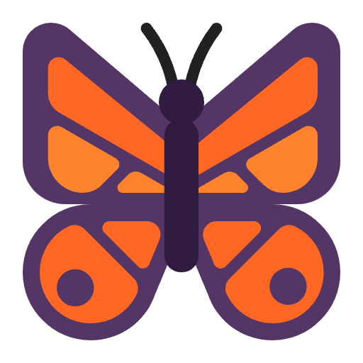 Butterfly Flat Emoji from Fluent Emoji Flat Set