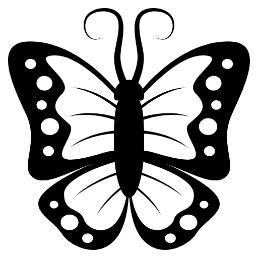 Butterfly Emoji from EmojiTwo Black Set