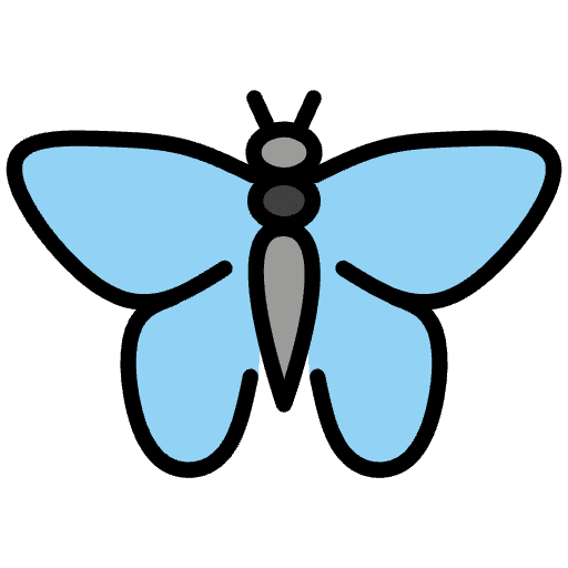 Butterfly Emoji from OpenMoji Set