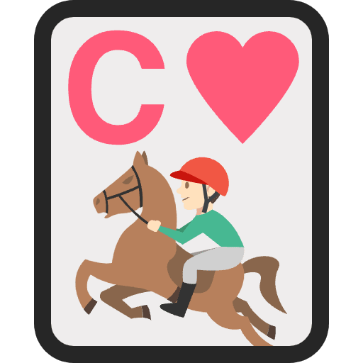 C Heart Rider Emoji from EmojiTwo Colors Set
