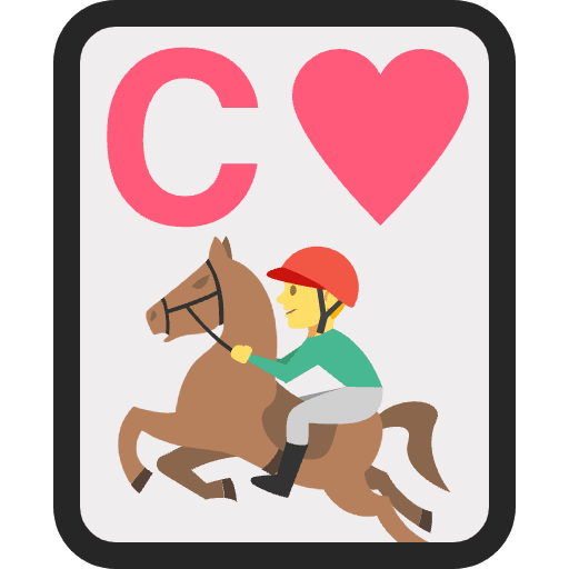 C Of Hearts Emoji from EmojiTwo Colors Set