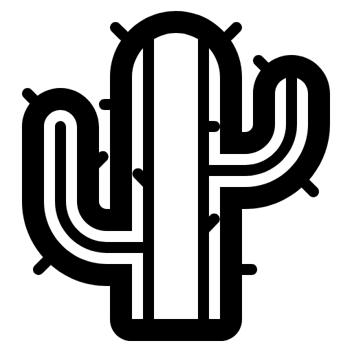 Cactus High Contrast Emoji from Fluent Emoji High Contrast Set