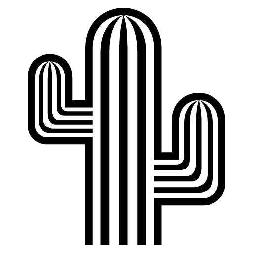 Cactus Emoji from EmojiTwo Black Set