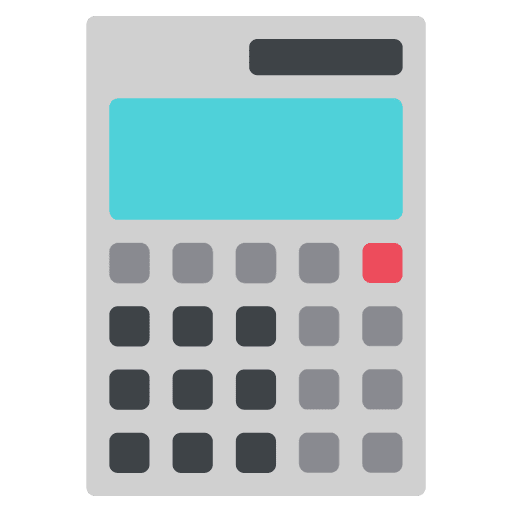 Calculator Icon Emoji from EmojiTwo Colors Set