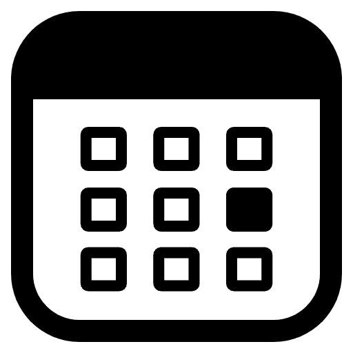 Calendar High Contrast Emoji from Fluent Emoji High Contrast Set