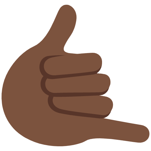 Call Me Hand Dark Skin Tone Emoji from Twemoji Emoji Set