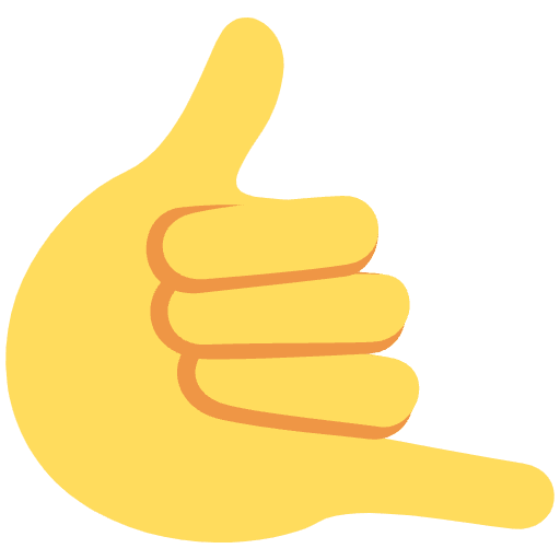 Call Me Hand Emoji from Twemoji Emoji Set