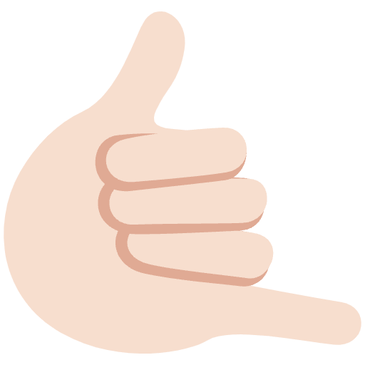 Call Me Hand Light Skin Tone Emoji from Twemoji Emoji Set