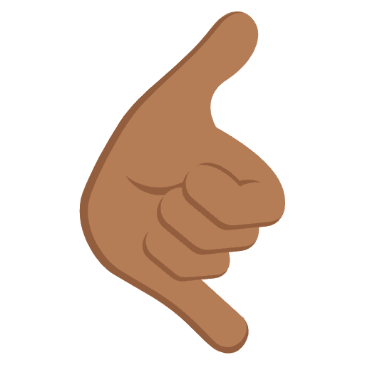 Call Me Hand Medium Dark Skin Tone Element from EmojiTwo Colors Set