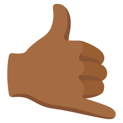 Call Me Hand Medium Dark Skin Tone Element from Noto Emojis Set
