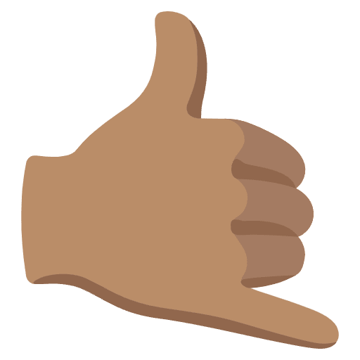 Call Me Hand Medium Skin Tone Emoji from Noto Emojis Set