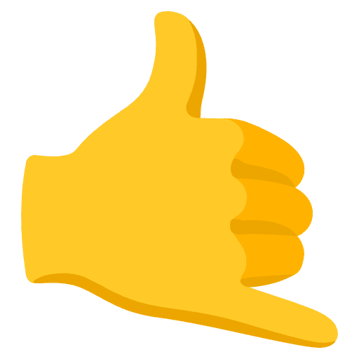 Call Me Hand Emoji from Noto Emojis Set