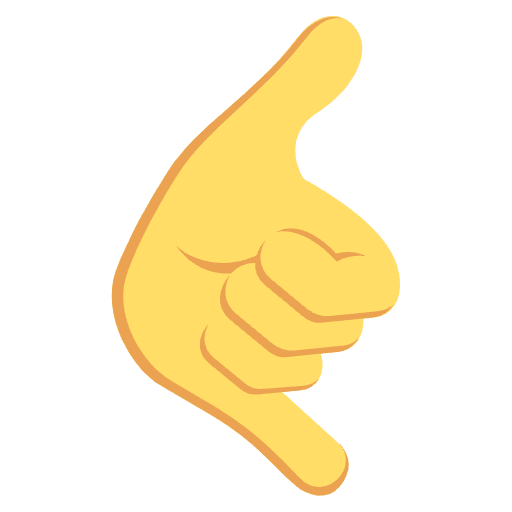 Call Me Hand Emoji from EmojiTwo Colors Set