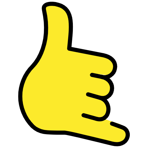 Call Me Hand Emoji from OpenMoji Emoji Set