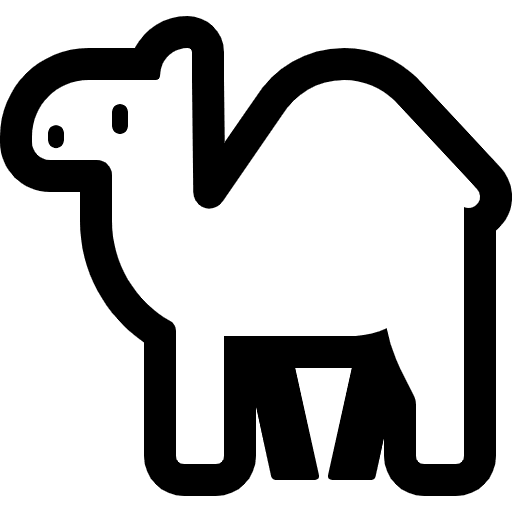 Camel High Contrast Emoji from Fluent Emoji High Contrast Set