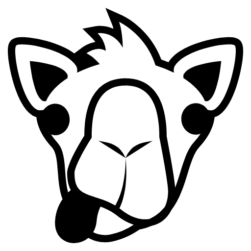 Camel Emoji from EmojiTwo Black Set