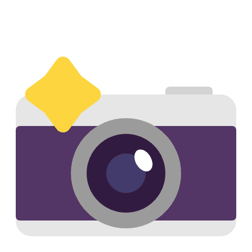 Camera With Flash Flat Emoji from Fluent Emoji Flat Set