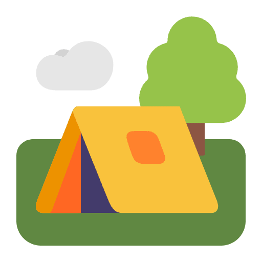 Camping Flat Element from Fluent Emoji Flat Set