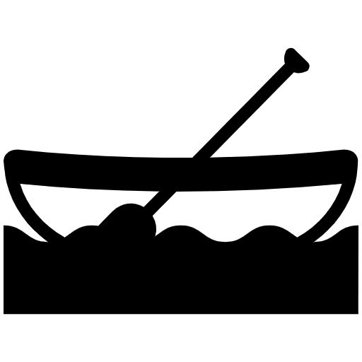 Canoe High Contrast Element from Fluent Emoji High Contrast Set