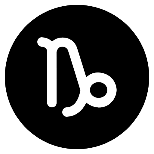 Capricorn Emoji from EmojiTwo Black Set
