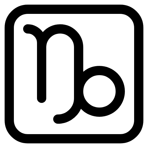 Capricorn High Contrast Emoji from Fluent Emoji High Contrast Set