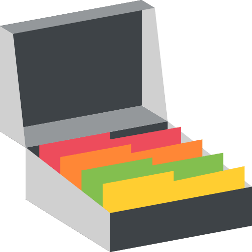 Card File Box Emoji from EmojiTwo Colors Set