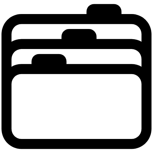 Card Index Dividers High Contrast Element from Fluent Emoji High Contrast Set