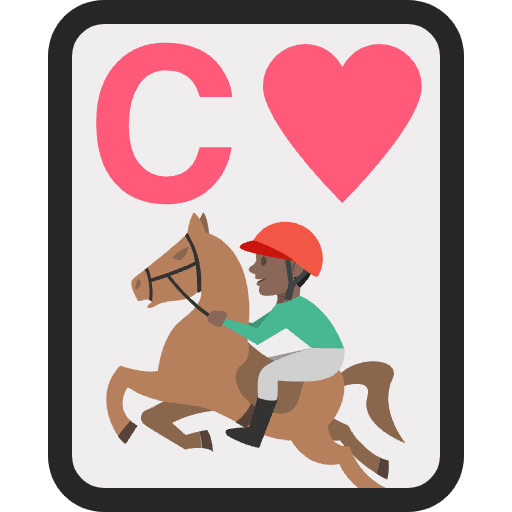 Card Of Hearts Emoji from EmojiTwo Colors Set