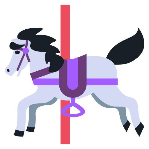 Carousel Horse Emoji from EmojiTwo Colors Set