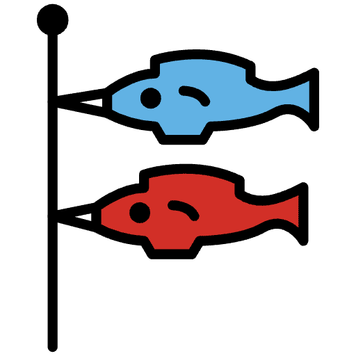 Carp Streamer Emoji from OpenMoji Emoji Set