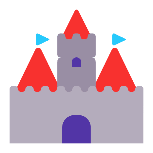 Castle Flat Emoji from Fluent Emoji Flat Set