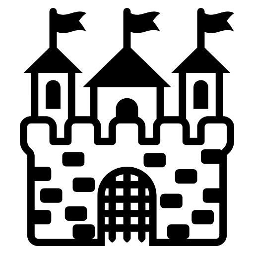 Castle Emoji from EmojiTwo Black Set