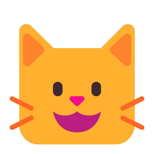 Cat Face Flat Emoji from Fluent Emoji Flat Set