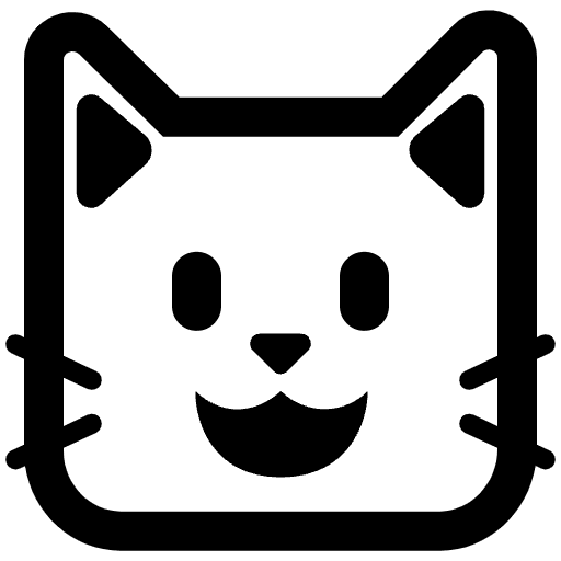 Cat Face High Contrast Element from Fluent Emoji High Contrast Set