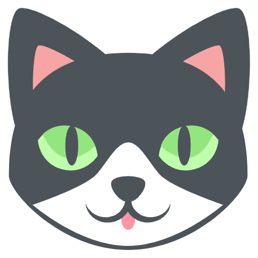 Cat Face Emoji from EmojiTwo Colors Set