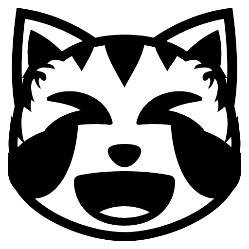 Cat With Tears Of Joy Emoji from EmojiTwo Black Set