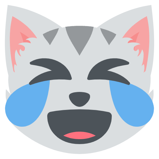 Cat With Tears Of Joy Emoji from EmojiTwo Colors Set