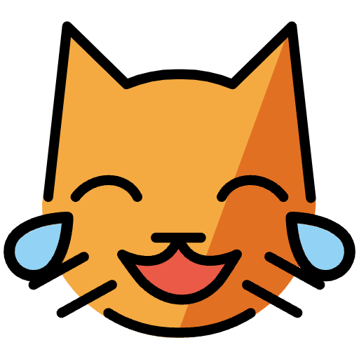Cat With Tears Of Joy Emoji from OpenMoji Emoji Set