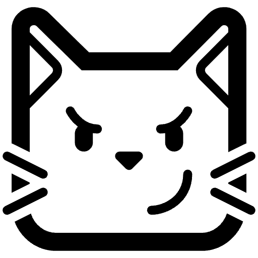 Cat With Wry Smile High Contrast Element from Fluent Emoji High Contrast Set