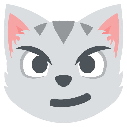 Cat With Wry Smile Emoji from EmojiTwo Colors Set