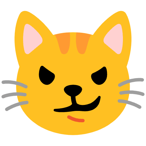Cat With Wry Smile Emoji from Noto Emoji Set