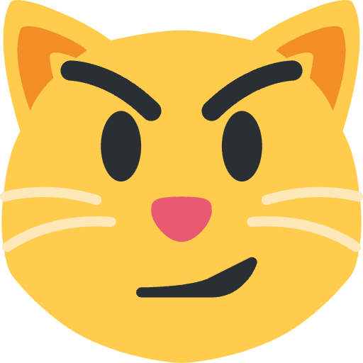 Cat With Wry Smile Emoji from Twemoji Set
