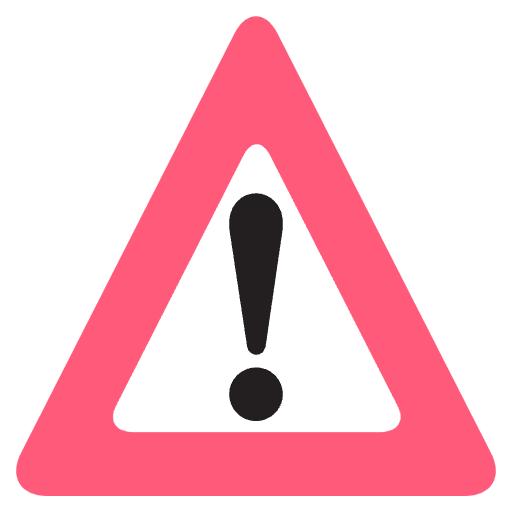 Caution Sign Element from EmojiTwo Colors Set
