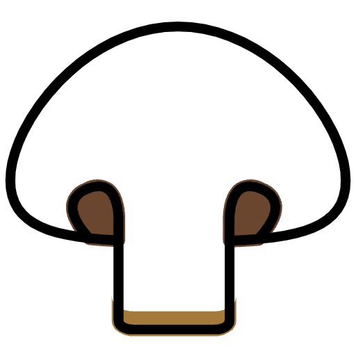 Champignon White Emoji from OpenMoji Emoji Set