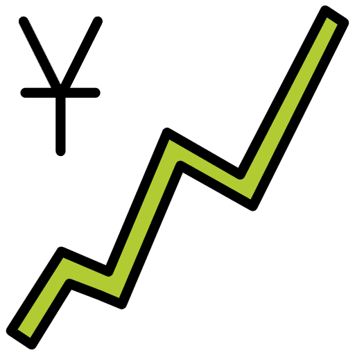 Chart Increasing With Yen Element from OpenMoji Emoji Set